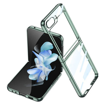 Husa Chrome pentru Samsung Z Flip6, Plastic Thin, Crystal - Verde