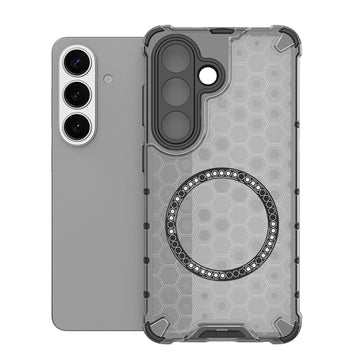 Husa HoneyComb pentru Samsung S26, cu Extra Protectie Colturi, cu MagSafe - Gri