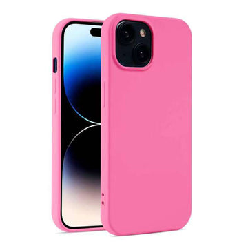 Husa Soft pentru iPhone 14, MicroFiber, TPU - Neon roz