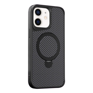 Husa MagStand pentru Samsung S25 Plus, MagCase Ring, Carbon - Negru