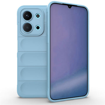 Husa Wave pentru Xiaomi Redmi 15C, Grip Anti-Shock, TPU - Bleu