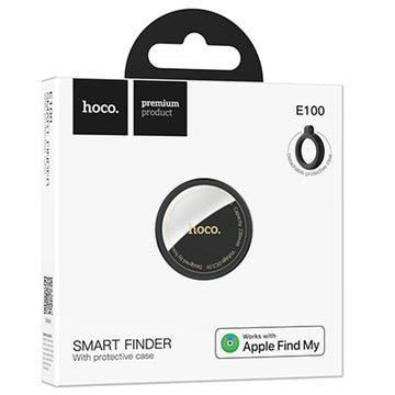 Hoco E100, Dispozitiv tiP AirTag, Apple Find My, Certificat MFi - Negru