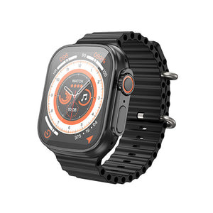 Hoco Y12 Ultra, SmartWatch, 1.96 Inches, Ruiyu 8762DT, 128MB, Dual BT - Negru
