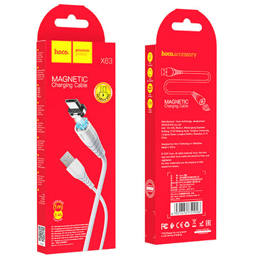 Cablu Date si Incarcare Hoco X63, USB-A la MicroUSB, 18W, 2.4A, 1m - Alb