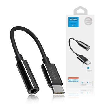 Cablu Audio Joyroom SH-C1, USB-C la Jack 3.5mm F, 12cm - Negru