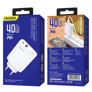 Incarcator Kaku KSC-811 Retea, 40W - Alb