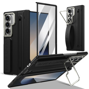 Husa pentru Samsung Z Fold 8 Ultra, pentru Samsung Galaxy Z Fold 8 Ultra, Suport Rabtabil Si Maner, TouchPen, Camera Bracket - Negru
