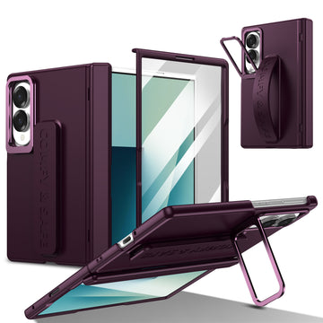Husa pentru Samsung Z Fold 8, pentru Samsung Galaxy Z Fold 8, Suport Rabtabil Si Maner, Camera Bracket - Wind rosu