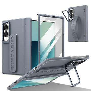 Husa pentru Samsung Z Fold 8, pentru Samsung Galaxy Z Fold 8, Suport Rabtabil Si Maner, Camera Bracket - Gri