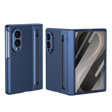 Husa pentru Samsung Z Fold 8, Pentru Samsung Galaxy Z Fold 8, Elecplating, Antisoc, Touchpen - Albastru