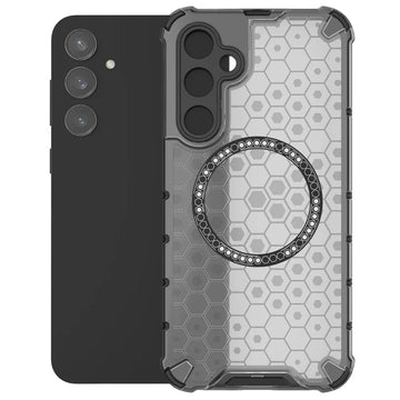 Husa HoneyComb pentru Samsung S23 FE, Magnet MagCase, AntiDrop Corners - Gri