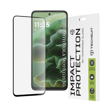 Folie Clear pentru Motorola Moto G35, Full Glass - Transparent / Negru