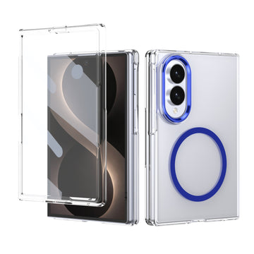 Husa pentru Samsung Z Fold 8, Pentru Samsung Galaxy Z Fold 8, Ice Foling Series, MagSafe - Albastru