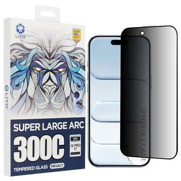 Folie Privacy pentru iPhone 17 Air, Full Glass, AntiSpy - Negru