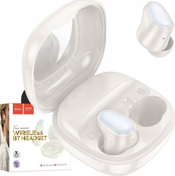 Casti Wireless Hoco EQ13, Ear Buds, BT 5.3, 180h StandBy, 400mAh, Mirror Case - Alb