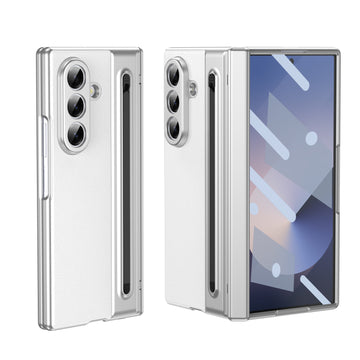 Husa pentru Samsung Z Fold 8 Ultra, Pentru Samsung Galaxy Z Fold 8 Ultra, Elecplating, Antisoc, Touchpen - Alb