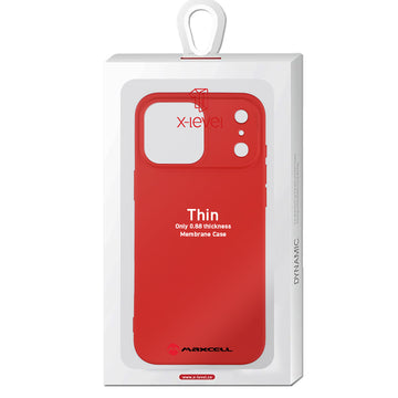 Husa X-Level Thin pentru iPhone 17 Pro Max, Thin Series, SoftTouch - Rosu