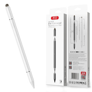 Stylus XO ST-07, Capacitativ, 3 in 1, Touch Sensitive, Universal - Alb
