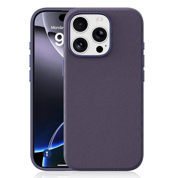 Husa Woven pentru iPhone 16 Pro, MagCase, TechWoven Piele, Soft Craft - Mov
