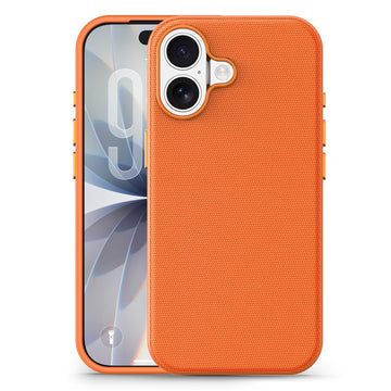 Husa Woven pentru iPhone 17, MagCase, TechWoven Piele, Soft Craft - Portocaliu