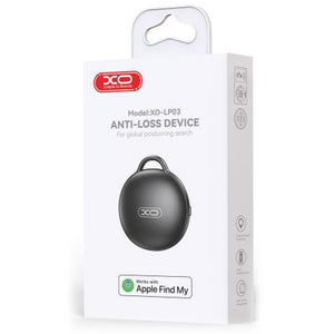 XO LP03, Dispozitiv tiP AirTAG, Anti-Pierdere, Compatibil Functie FindMy MFI - Negru