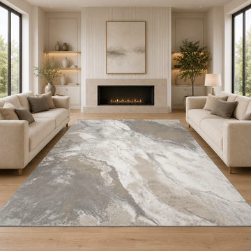 Test 2 - Covor Premium Livario Premium Stone - T018A CREAM SILVER