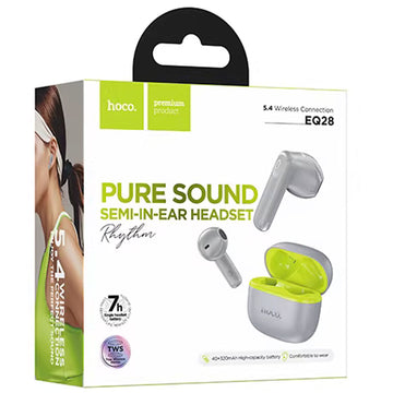 Casti Wireless Hoco EQ28, EarBuds, 320mAh. Grey