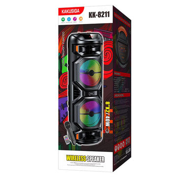 Kaku (KK-8211) - Boxa Portabila, Wireless BT 5.0, 2x40W, 3600mAh, LED Display, Ambient Light, Black