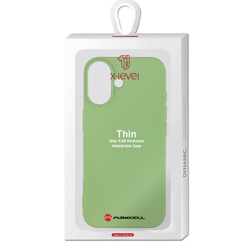 Husa X-Level Thin pentru iPhone 17, Thin Series, SoftTouch - Verde