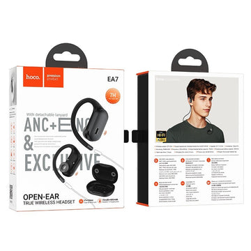 Casti Wireless Hoco EA7, InEar, BT5.3, ANC+ENC, 70/400mAh, ~7h Utilizare - Negru