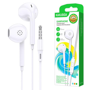 Casti cu Fir Kaku KSC-848, In Ear, 3.5mm, 1.2m, Mic & Volume Key - Alb