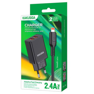 Incarcator Kaku KSC-788 Retea + Cablu Lightning, 18W - Negru