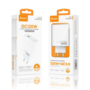 X-Start (CDQ069) - Incarcator Priza, 120W, USB-A, 5V, 3A, SuperFlash, White