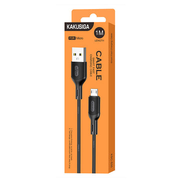 Cablu Date si Incarcare Kaku KSC-535, USB-A la MicroUSB, 18W, 2.4A, 1m - Negru