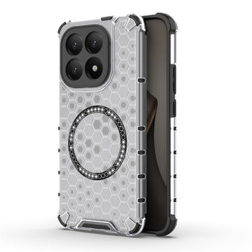 Husa HoneyComb pentru Honor 400, cu Extra Protectie Colturi, cu MagSafe - Alb