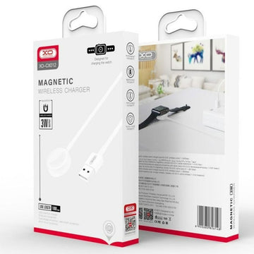 Incarcator Wireless XO CX012, iWatch, 3W, Qi Charging, Cablu USB-A, 1m - Alb