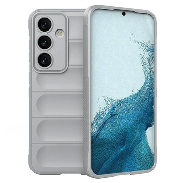 Husa Wave pentru Xiaomi 14 Ultra, Grip Microfiber, ShockProof - Smoke gri