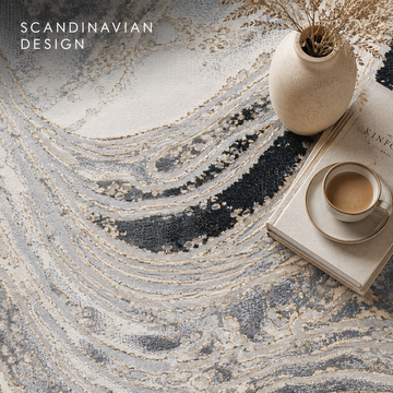 Covor Modern Imperial Obsidian Livario White Gold