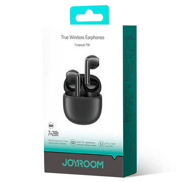 Casti Wireless Joyroom JR-FB1, Ear Buds, BT 5.3, StandBy, 400mAh, Husa Silicon - Negru