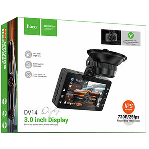 Camera Video Hoco DV14, pentru Masina, 720MPx, cu LCD HD de 3 inch - Metall gri