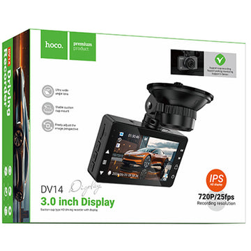 Hoco (DV14) - Camera Video pentru masina, 720MPx, cu LCD HD de 3" - Metall Grey