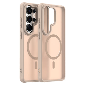Husa MagFrost Pro pentru Samsung S25 Ultra, Matte MagSafe, Frosted Frame - Auriu