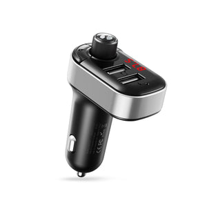 Modulator FM XO BCC10, 15.5W, 5V, 3.1A, 2xUSB-A, QC 3.0, Compact - Negru
