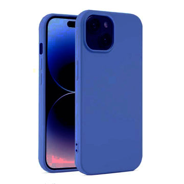 Husa Soft pentru iPhone 12, MicroFiber, TPU - Bleumarin