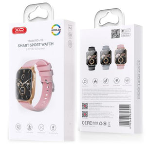 Ceas SmartWatch XO J10, Amoled, BT 5.3, 260mAh, Star Mist, Square Sport - Roz