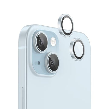 Folie Camere, iPhone15/15 Plus, Lentile Individuale, Ghid Montaj - Albastru