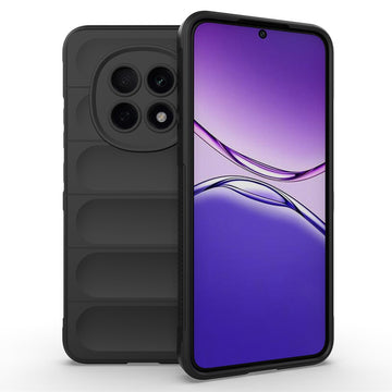 Husa Wave pentru Oppo A5 Pro 5G, Grip Microfiber, ShockProof - Night negru