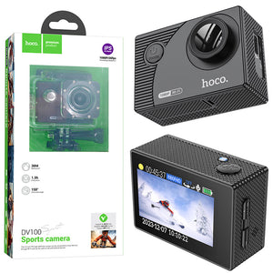 Camera Video Hoco DV100, Action/Sport, cu Ecran LCD, HD 1080P/30fps, HDMI - Negru