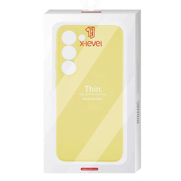 Husa X-Level Thin pentru Samsung A73, MicroFiber - Galben