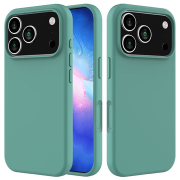 Husa Soft pentru iPhone 18 Pro, MicroFiber, TPU - Verde inchis